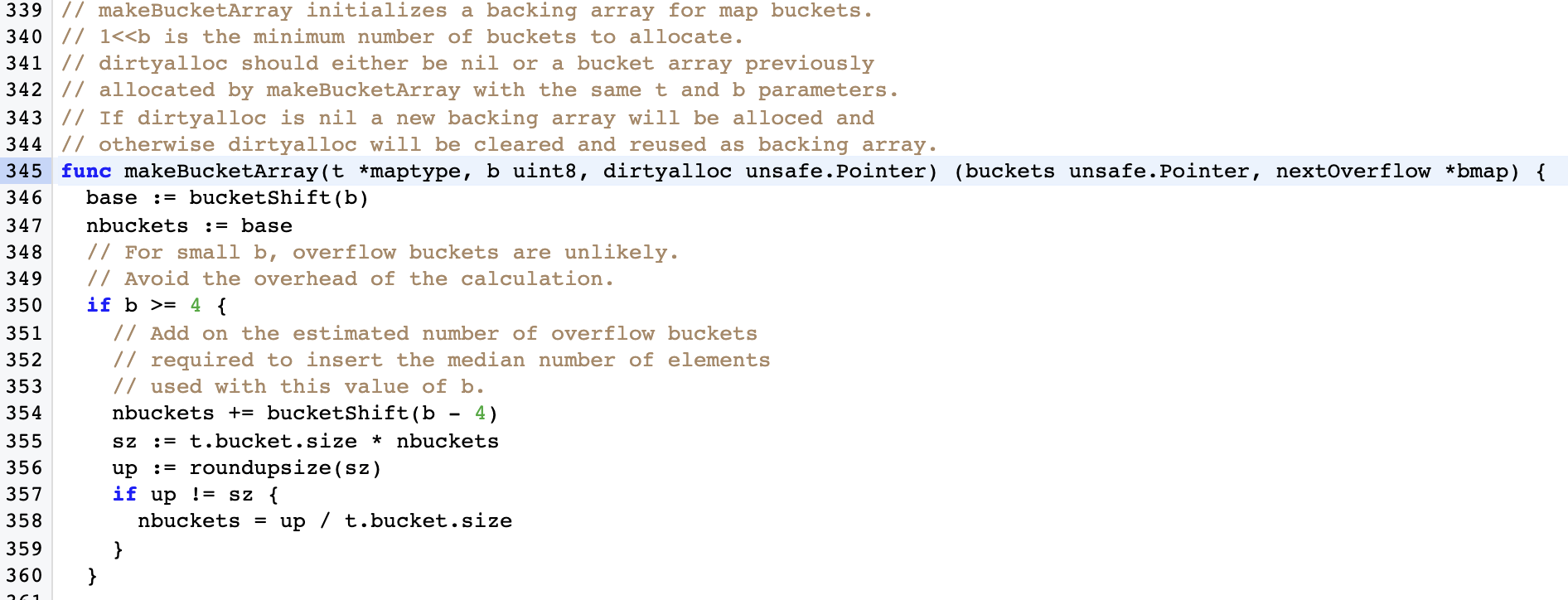 makeBucketArray